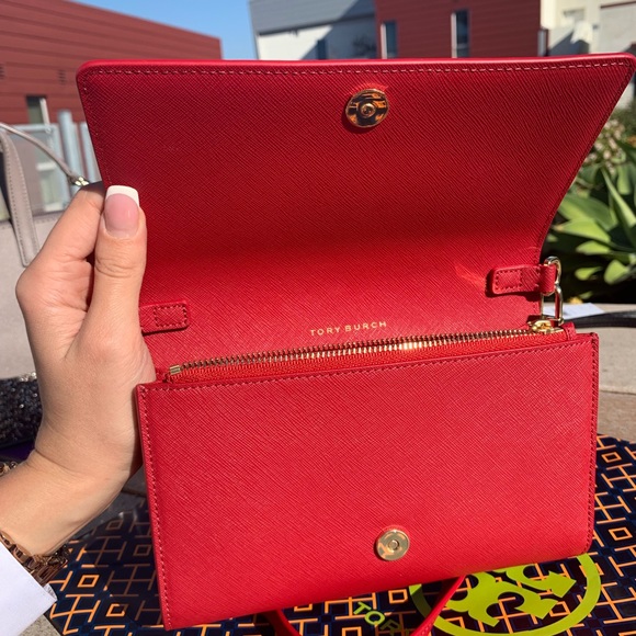 Tory Burch Emerson Leather Chain Wallet Crossbody - Picture 7 of 8